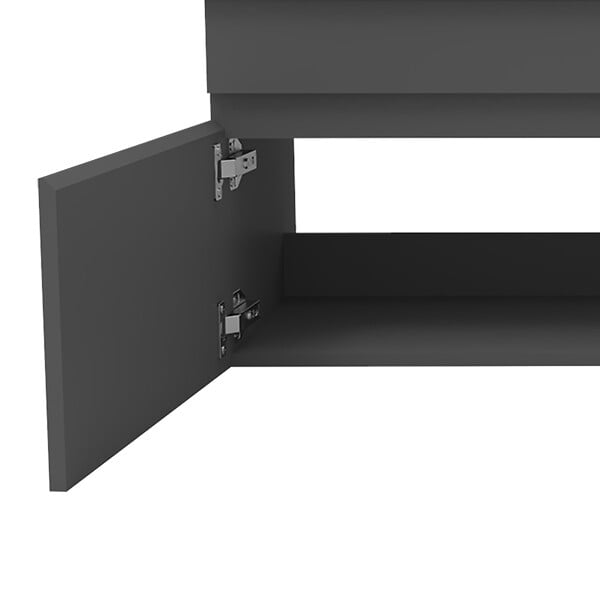 AICA SANITAIRE - AICA Meuble de salle de bain 100cm à double porte, suspendu, Anthracite - large