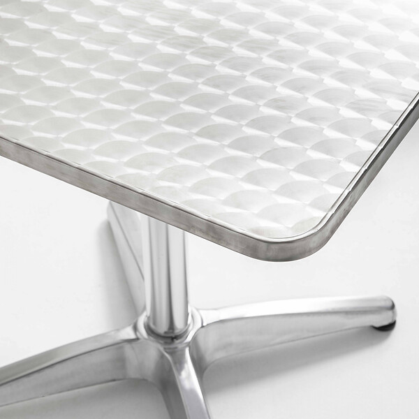 OVIALA - Ensemble table de jardin bistrot inclinable et 2 chaises aluminium - Brixton - large