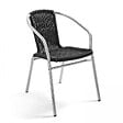 OVIALA - Ensemble table de jardin bistrot inclinable et 2 chaises aluminium - Brixton - vignette