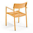 OVIALA - Fauteuil de jardin en aluminium et bois jaune moutarde  - Leeds - vignette