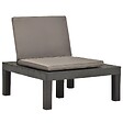 VIDAXL - vidaXL Chaise de salon de jardin avec coussin Plastique Anthracite - vignette