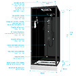 AURLANE - Cabine de douche Carrée Hydro 90x90x218 cm - Porte Pivotante - Fond & Profilés Noir Mat - vignette