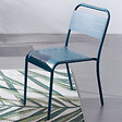 CONCEPT USINE - Lot de 6 chaises en acier bleu BERGAME - vignette