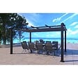 CONCEPT USINE - Pergola auto-portée 3 x 4 m avec toile rétractable grise NILA - vignette