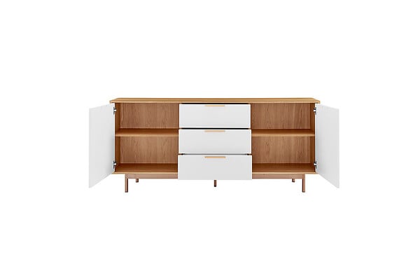 CONCEPT USINE - Buffet scandinave blanc et bois naturel FYN - large