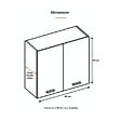 CUISINEANDCIE - Cuisineandcie - Meuble haut de cuisine Eco Blanc 2 portes L 80 cm - vignette