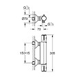 GROHE - Mitigeur de douche thermostatique GROHTHERM 800 1/2" GROHE 34558000 - chromé - vignette