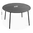 OVIALA - Table de jardin ronde en acier 6 places 120 cm bleu pacific  - Palavas - vignette