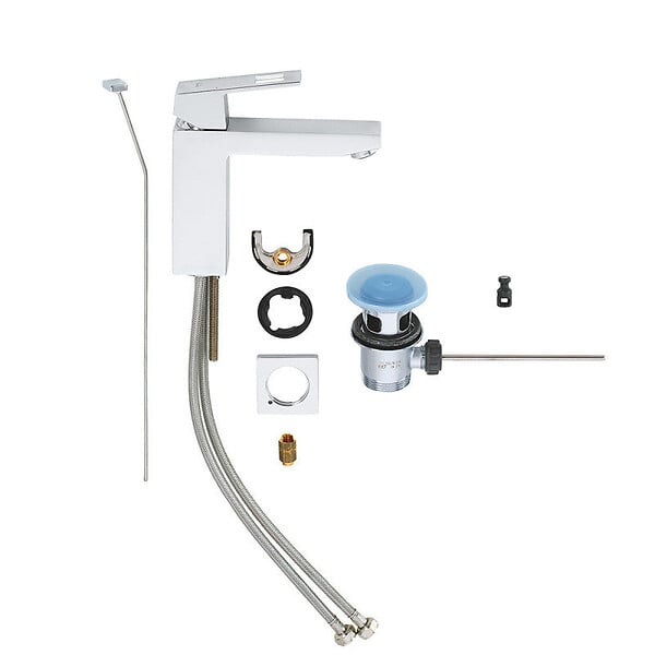 GROHE - Mitigeur lavabo EUROCUBE GROHE 23445000 - taille M - bec bas - chrome - large
