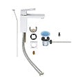 GROHE - Mitigeur lavabo EUROCUBE GROHE 23445000 - taille M - bec bas - chrome - vignette