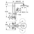 GROHE - Colonne thermostatique TEMPESTA COSMOPOLITAN SYSTEM 210 GROHE 27922001 - Ø  21 cm + douchette 2 jets - chromé - vignette