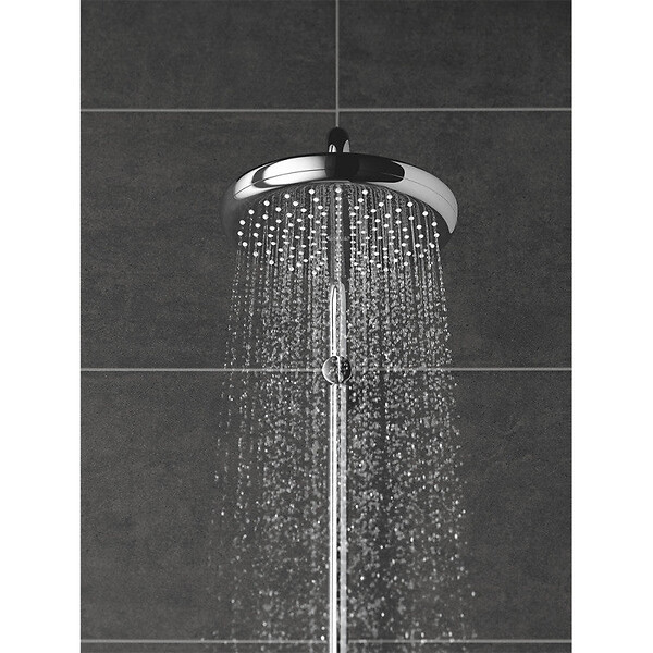 GROHE - Colonne thermostatique TEMPESTA COSMOPOLITAN SYSTEM 210 GROHE 27922001 - Ø  21 cm + douchette 2 jets - chromé - large