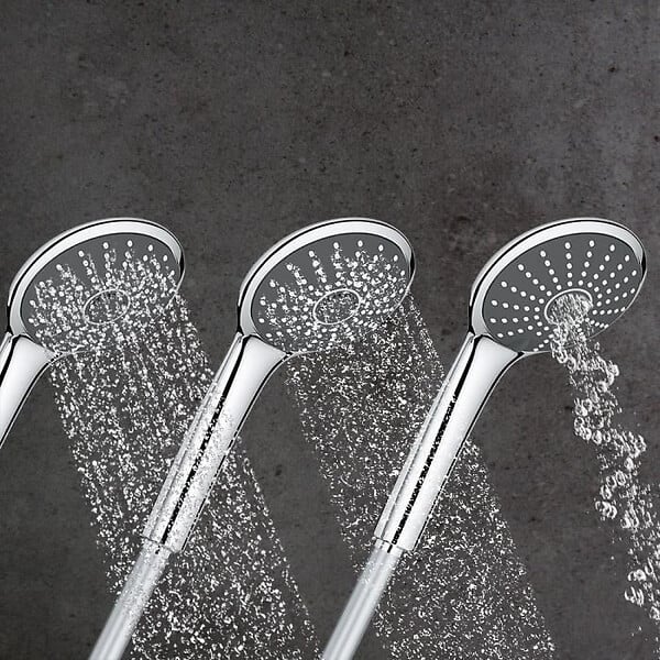 GROHE - Ensemble VITALIO JOY GROHE 27333000 douchette 3 jets + barre 60 cm + flexible 175 cm - chrome - large
