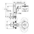 GROHE - Colonne de douche thermostatique VITALIO SYSTEM 260 GROHE 26403002 tête Ø 26 cm + douchette 3 jets - chrome - vignette