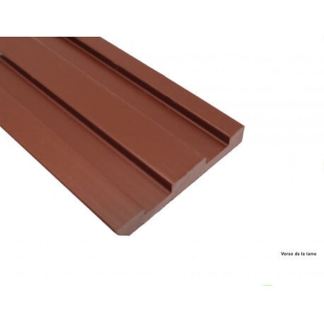 MCCOVER - Bardage ajouré bois composite Brun rouge, ep.1cm, l.7.5 cm, L.270 cm - large
