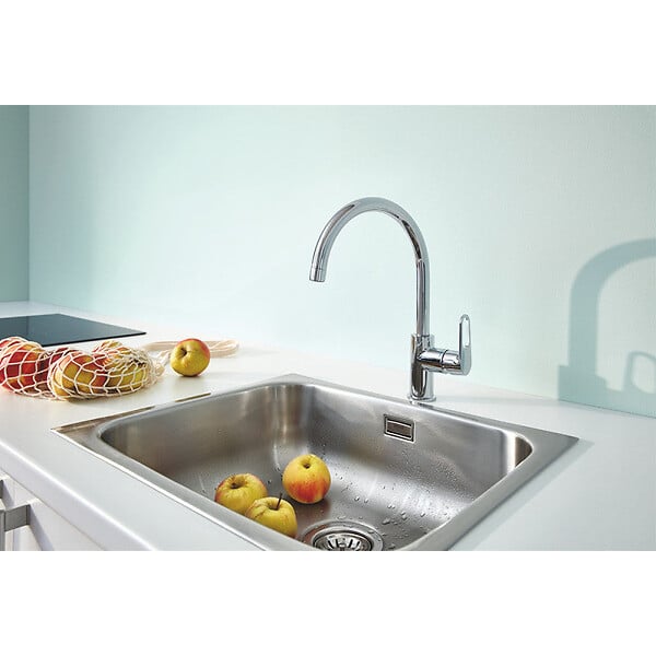 GROHE - Mitigeur d'évier START FLOW GROHE 31555001 -  monocommande - col de cygne - chrome - large