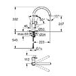 GROHE - Mitigeur d'évier Bauloop 2020 GROHE 31368001 - monocommande - col de cygne - chrome - vignette