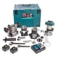 MAKITA - Affleureuse MAKITA DRT50RTJX3 18V (2x5Ah) Ø 8mm avec kit d'accessoires - vignette