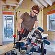 BOSCH - Scie à onglets sans-fil BOSCH 0601B41000 - GCM 18V-216 Professional Biturbo - 18V - Ø 216mm (vendu sans batterie) - vignette