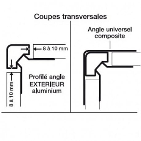 MCCOVER - Profil d'angle bois composite pour bardage Brun rouge, ep.6 cm, l.6 cm, L.270 cm - large