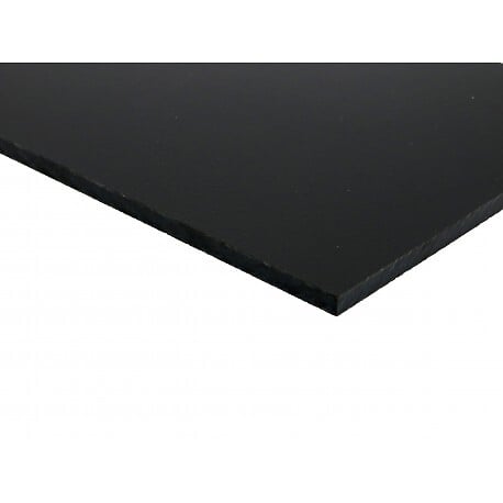 MCCOVER - Panneau de bardage stratifié HPL compact Noir, ep.6 mm, l.130 cm, L.61 cm - large