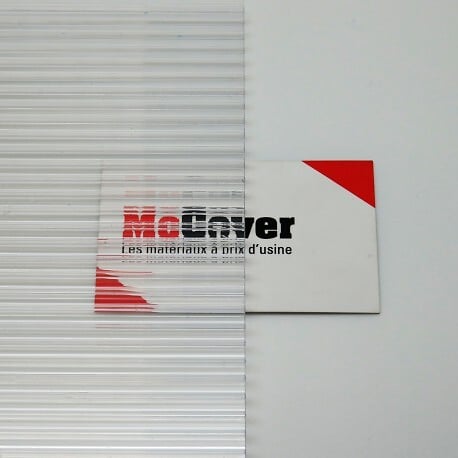 MCCOVER - Plaque polycarbonate alvéolaire 4mm Translucide, l.105 cm, L.50 cm - large