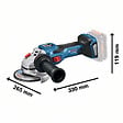 BOSCH - Meuleuse angulaire sans-fil BITURBO BOSCH 06019H6100 - GWS 18V-15 SC Professional en L-Boxx (Machine Nue) - vignette