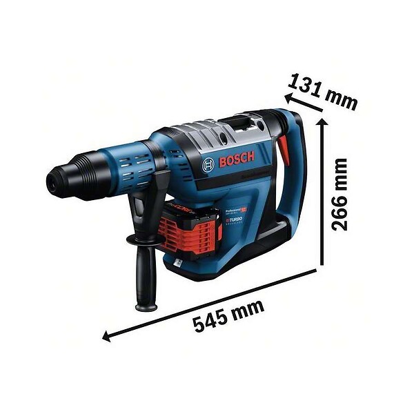 BOSCH - Perforateur sans-fil Bi turbo BOSCH 0611913002 - GBH 18V-45 C Professional SDS max + 2 batteries 2x12Ah - large