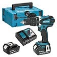 MAKITA - Perceuse Visseuse à Percussion MAKITA DHP458RTJ 18 V Li-ion 2 x 5.0 Ah - vignette