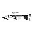 BOSCH - Outil multifonction rotatif BOSCH 06019C5002  GRO 12V-35 en coffret L-boxx avec accessoires (vendu sans batterie) - vignette