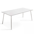 OVIALA - Ensemble table de jardin et 6 fauteuils en métal blanc - Palavas - vignette