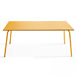 OVIALA - Table de jardin rectangulaire en métal 8 places 180 cm jaune  - Palavas - vignette