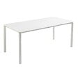 OVIALA - Table de terrasse rectangulaire en aluminium blanche - Almada - vignette