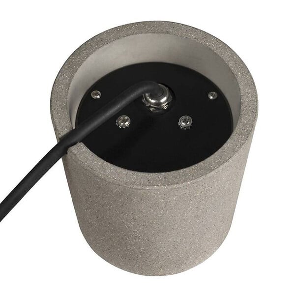 SLV - Borne extérieure ronde CONCRETO FL SLV - max.10W - GU10 - IP65 - Gris - Sans ampoule - large