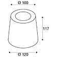 SLV - Borne extérieure ronde CONCRETO FL SLV - max.10W - GU10 - IP65 - Gris - Sans ampoule - vignette