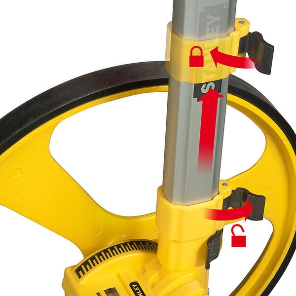 STANLEY - Odomètre roue a rayon aluminium moulé STANLEY 10 km - large
