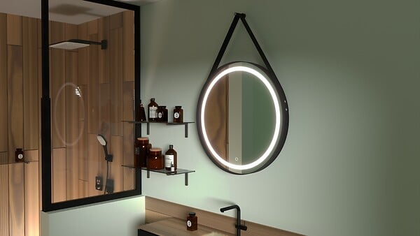 MP GLASS - Miroir led queens d.60 cm - large