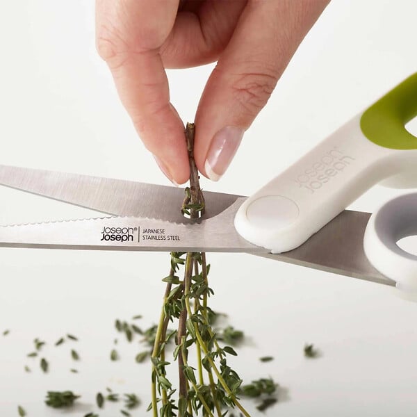 JOSEPH JOSEPH - Joseph Joseph PowerGrip™ Ciseaux de cuisine avec prise de pouce intégrée, vert (10302) - large