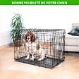 PAITSY - Cage pour chien FortressooL, caisse de transport pour chien moyen 90x60x67cm, pliable, 2 portes, plateau amovible, utilisation interieur, Paitsy - vignette