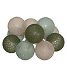 ATMOSPHERA - Guirlande décorative à piles 10 LED Boules en Coton Multicolore D 6 x L 165 cm - vignette