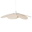 ATMOSPHERA - Luminaire Suspension pétales  en métal et coton Beige D 72 cm - vignette