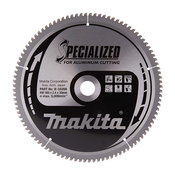 MAKITA - Lames carbure "Specialized" pour aluminium, pour scies radiales et à onglets MAKITA - large