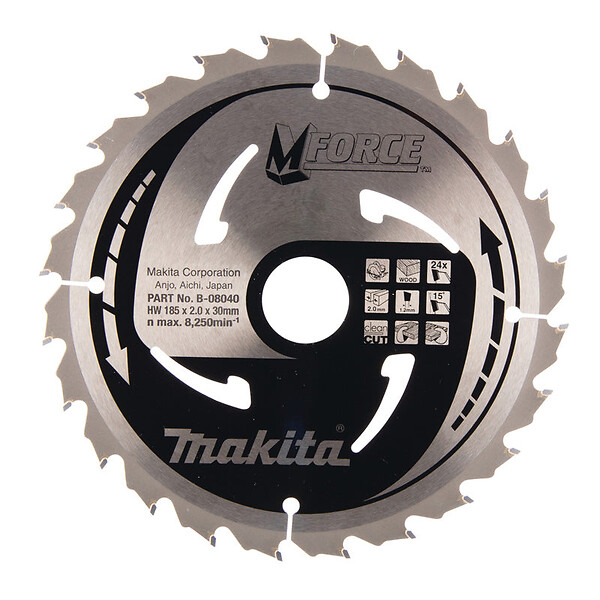 MAKITA - Lames carbure "Mforce", pour bois, pour scies circulaires MAKITA - large