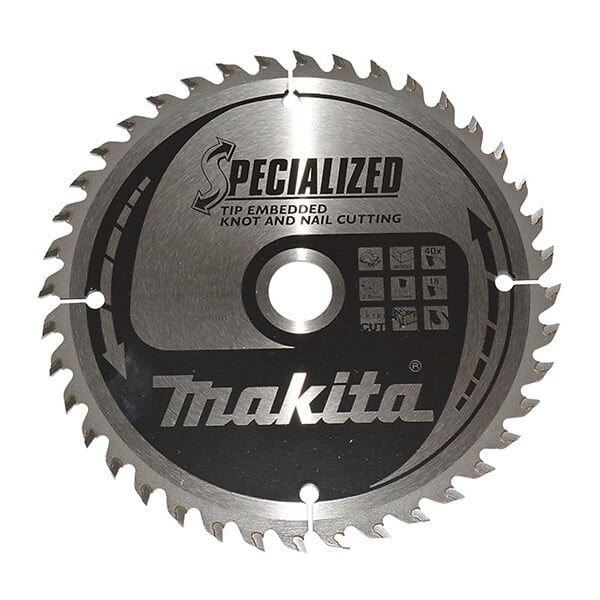 MAKITA - Lames carbure "Specialized" pour bois avec clous, pour scies circulaires MAKITA - large