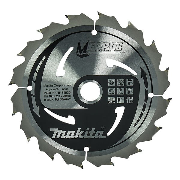 MAKITA - Lames carbure "Mforce", pour bois, pour scies circulaires MAKITA - large