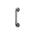 AKW - Barre d'appui droite en acier inoxydable - Longueur 450 mm - INOX POLI - vignette