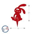 CENTRALE BRICO - Figurine à piquer lapin rouge - 21x18 cm - Acier époxy - vignette