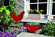 CENTRALE BRICO - Figurine à piquer coq rouge - 42,5x42 cm - Acier époxy - vignette