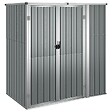 VIDAXL - vidaXL Abri à outils de jardin Gris 161x89x161 cm Acier galvanisé - vignette