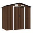 VIDAXL - vidaXL Abri de stockage pour jardin Marron 204x132x186 cm Acier - vignette